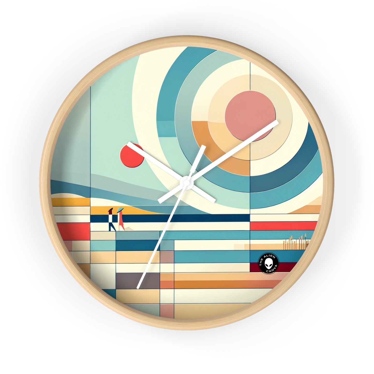 Tranquil Reflections: A Minimalist Zen Garden Artwork - The Alien Wall Clock Minimalism