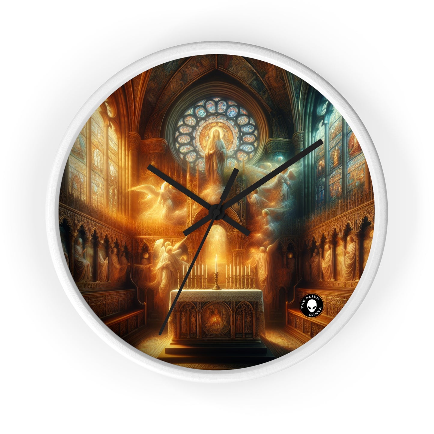 "Harmony of Faith: Divine Unity" - The Alien Wall Clock Religious Art