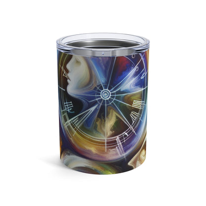 "La dicotomía del tiempo: florece y se marchita" - Simbolismo del vaso alienígena de 10 oz