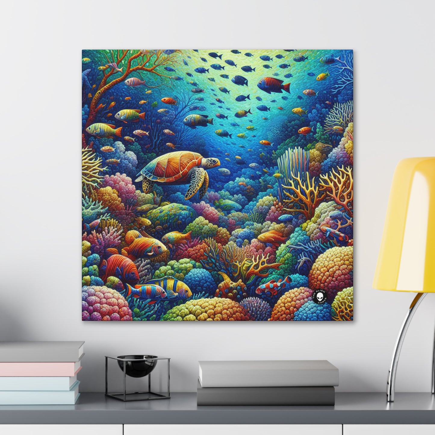 "Marine Paradise: Colorful Coral Reef Wildlife" - The Alien Canva