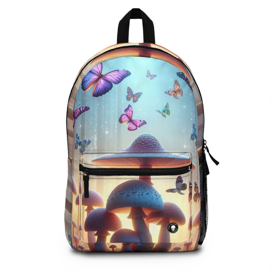 "Twilight Forest: Fluttering Butterflies and Towering Mushrooms" - The Alien Backpack