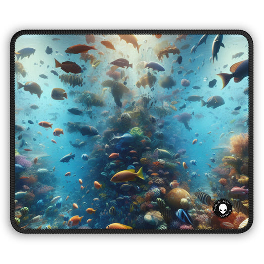 "Glimmering Reef : Un pays des merveilles sous-marin coloré" - Le tapis de souris Alien Gaming