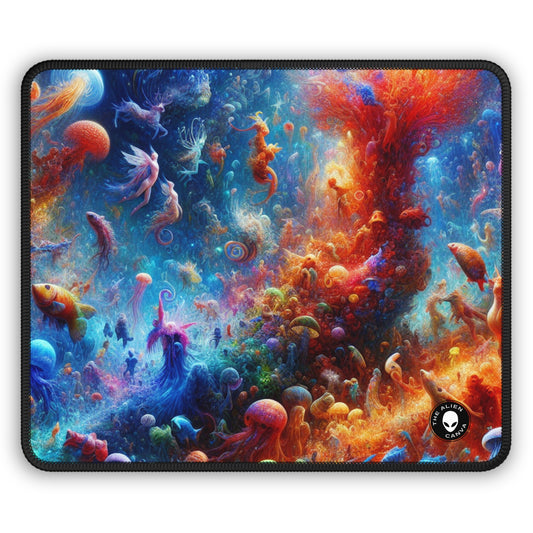 « Glowing Coral Dance Party » - Le tapis de souris de jeu Alien