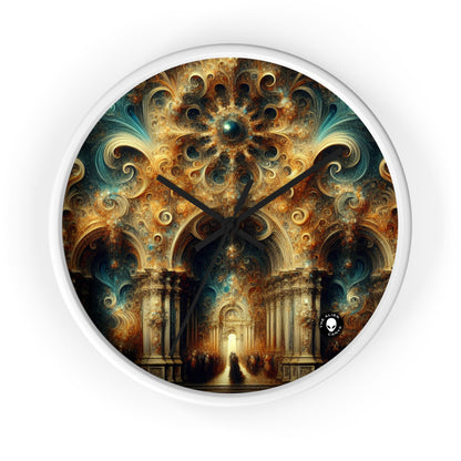 "Opulent Feasting: A Baroque Banquet" - The Alien Wall Clock Baroque