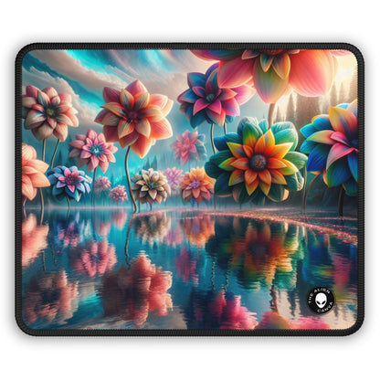 « Eaux enchantées : un pays de rêve floral » – Le tapis de souris de jeu Alien