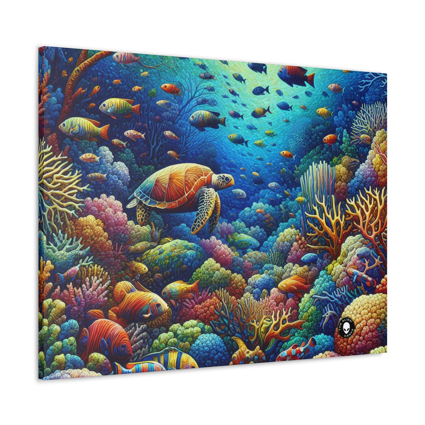 "Marine Paradise: Colorful Coral Reef Wildlife" - The Alien Canva