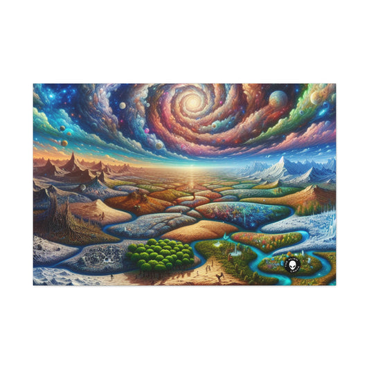 "Galactic Mosaic: A Surreal Landscape" - The Alien Canva