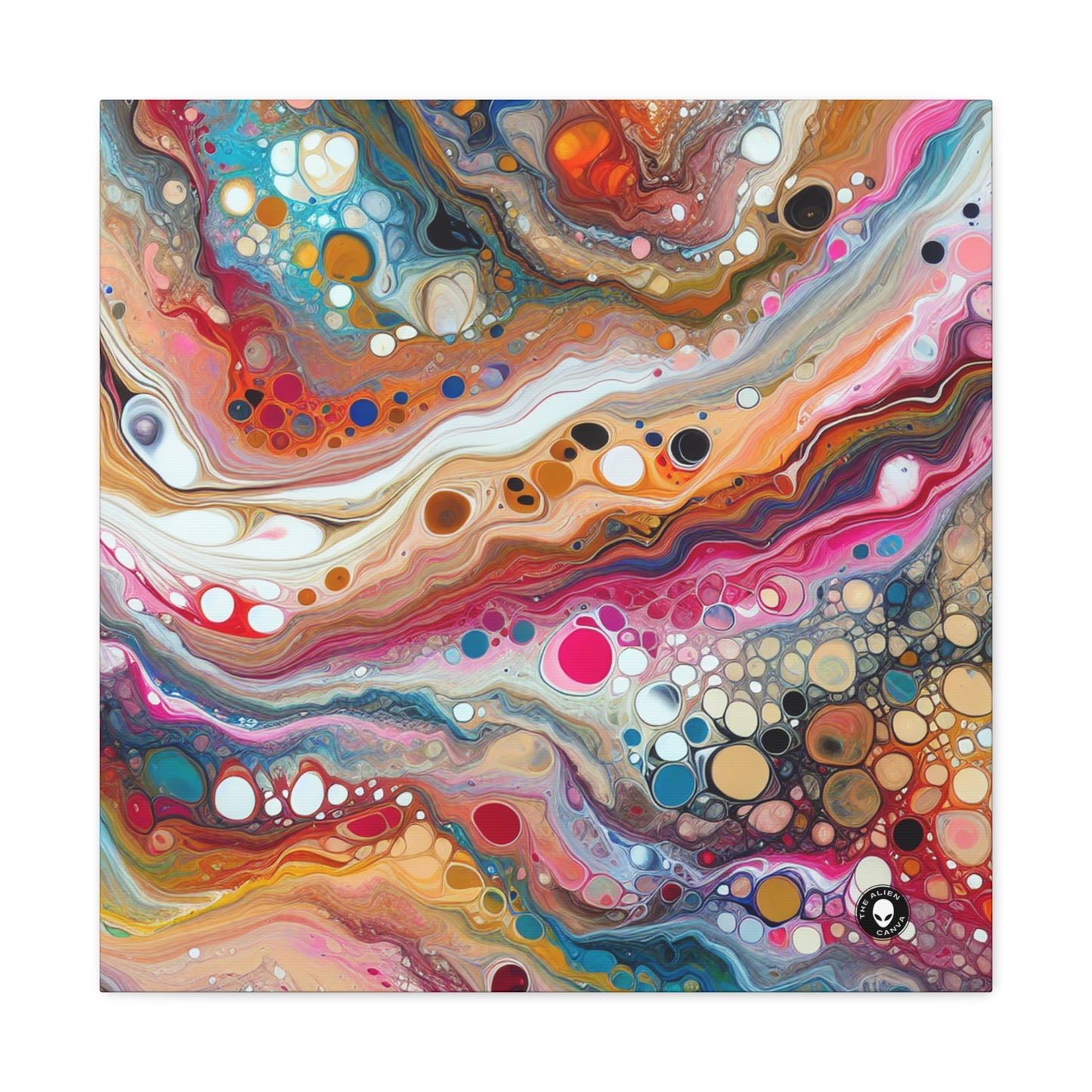 "Colores cósmicos: creación de un fascinante vertido acrílico inspirado en nebulosas celestes" - The Alien Canva Acrylic Pouring