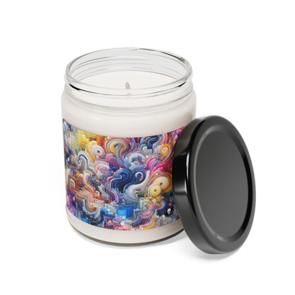 "Oceanic Harmonies: A Generative Art Exploration" - The Alien Scented Soy Candle 9oz Generative Art