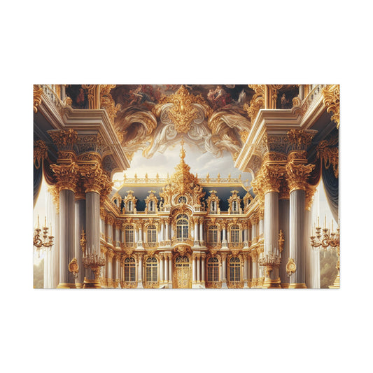 "Regal Splendor: A Gold-Plated Baroque Palace" - The Alien Canva Baroque Style