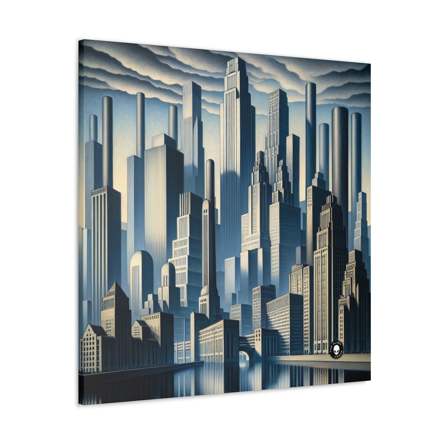 "Modern Metropolis: A Precisionism Perspective" - The Alien Canva Precisionism