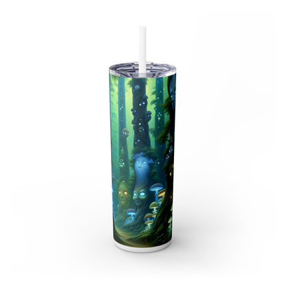 "Forêt enchantée" - The Alien Maars® Skinny Tumbler avec paille 20oz