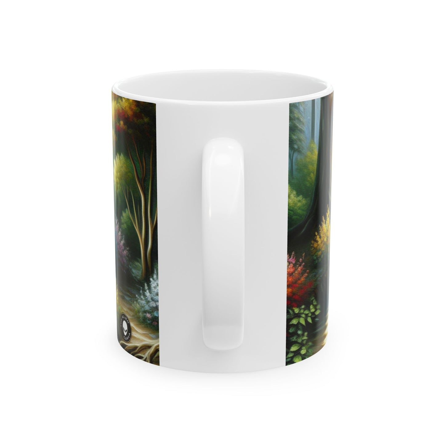 "Sinfonía de la naturaleza": taza de cerámica alienígena de 11 oz