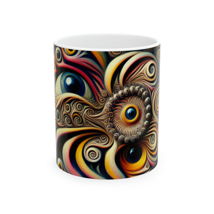 "Time Island's Dreamlike Dance" - The Alien Ceramic Mug 11oz Surrealism