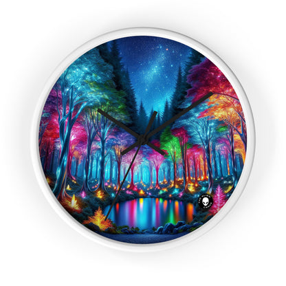 "Crystal Glow: The Enchanted Forest" - The Alien Wall Clock