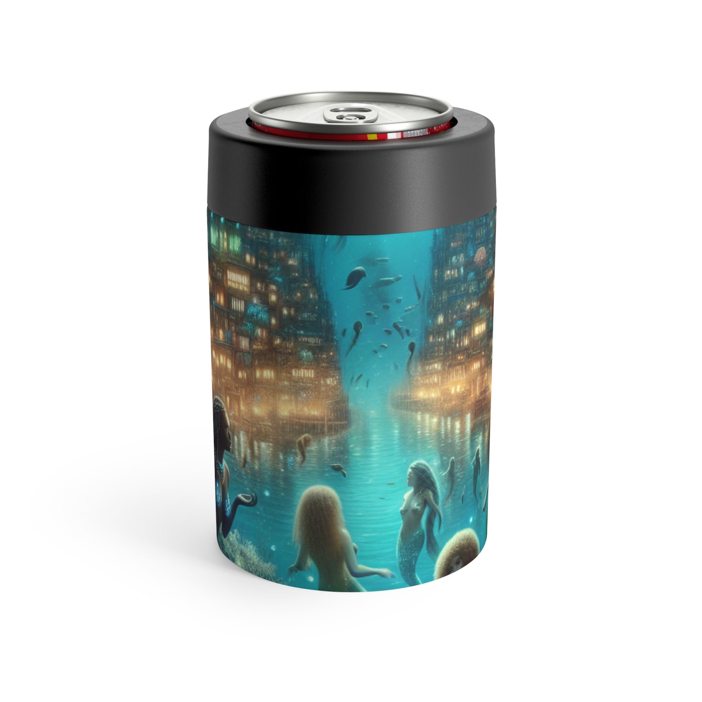 "Glimmering Depths: The Enchanted Underwater City" - The Alien Can Holder