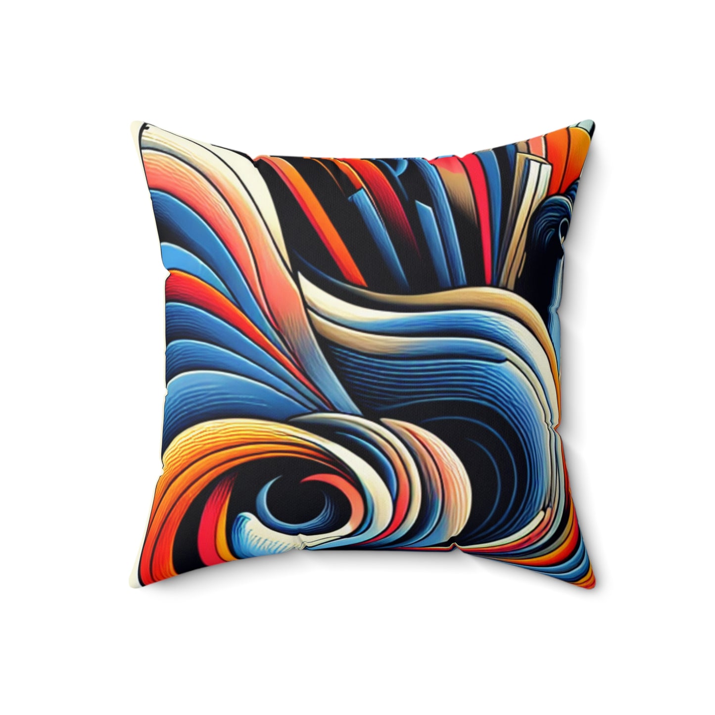 "Dynamic Rebirth: A Remodernism Portrait of a Modern Superhero"- The Alien Spun Polyester Square Pillow Remodernism