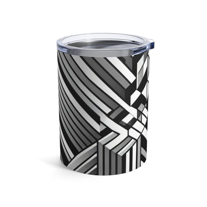 "Percepción en movimiento: una obra maestra de arte óptico alucinante" - The Alien Tumbler 10oz Op Art