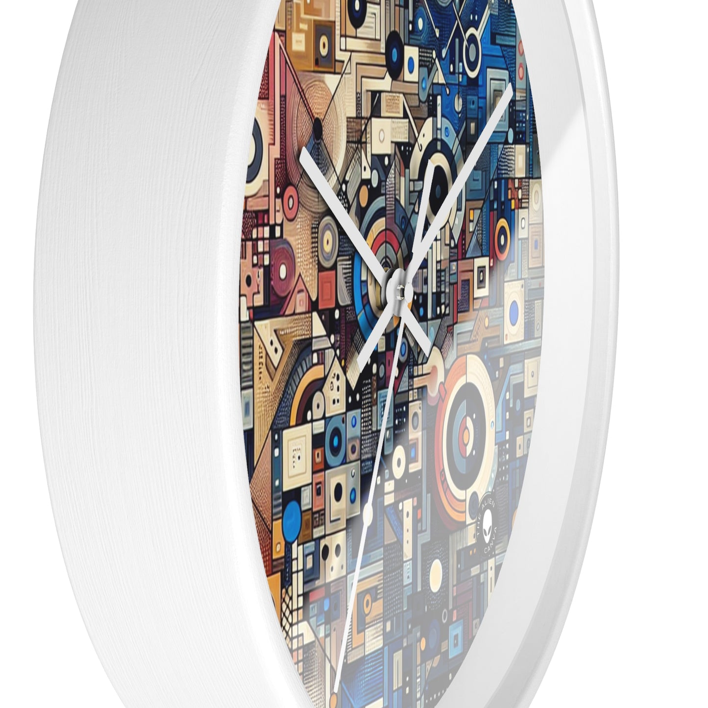 "Connected Hearts: Love in the Digital Age" - The Alien Wall Clock Conceptual Art