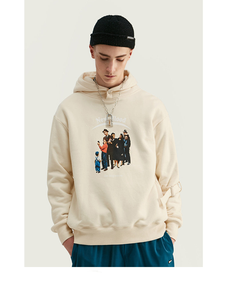 Printed hooded sweatshirt