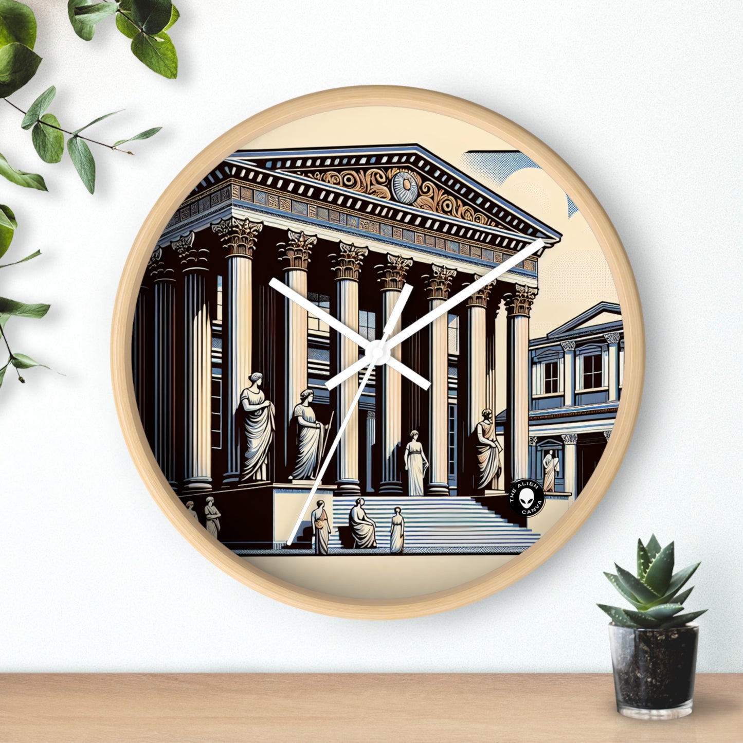 "Neoclassical Urban Elegance" - The Alien Wall Clock Neoclassicism