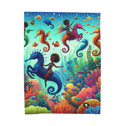 Royaume aquatique enchanté : sirènes et hippocampes - La couverture en peluche Alien Velveteen