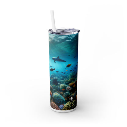 « Symphonie sous-marine » - Le verre fin Alien Maars® avec paille 20 oz