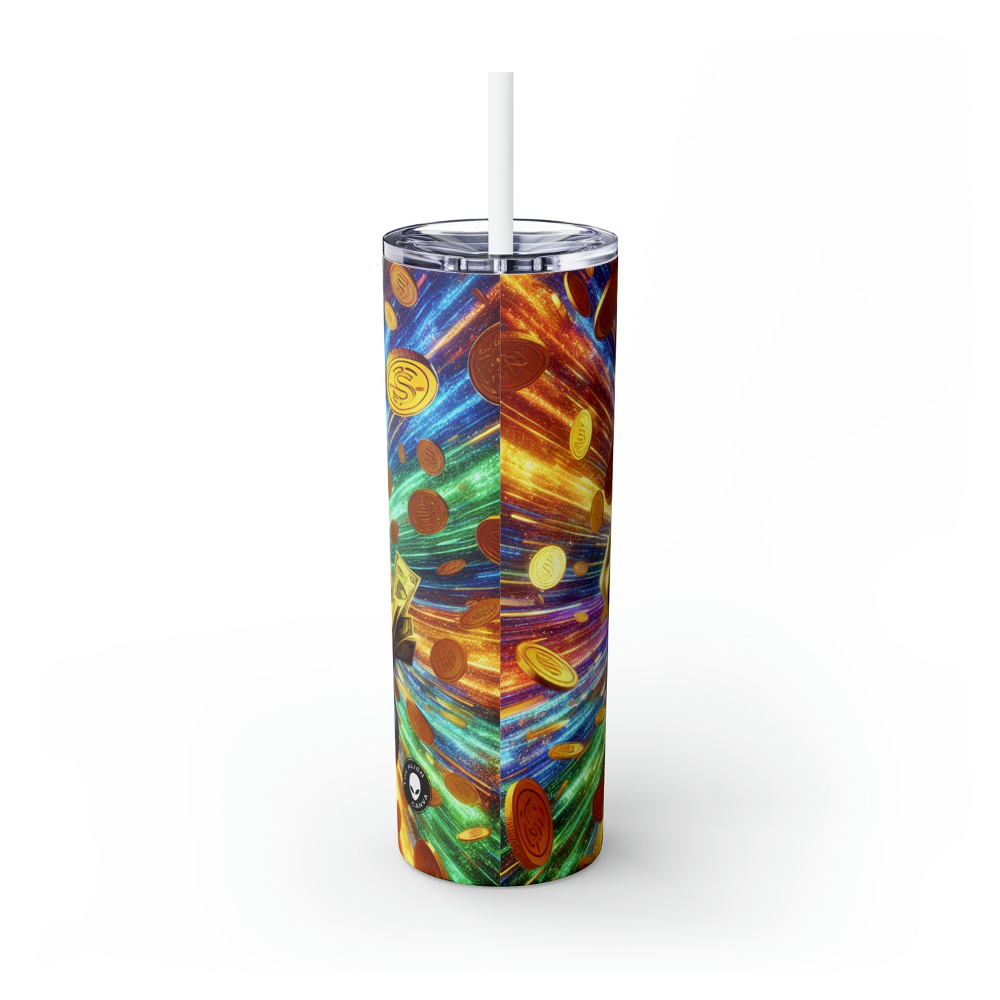 "Rico Macpato: Esplendor y Éxito" - The Alien Maars® Skinny Tumbler with Straw 20oz