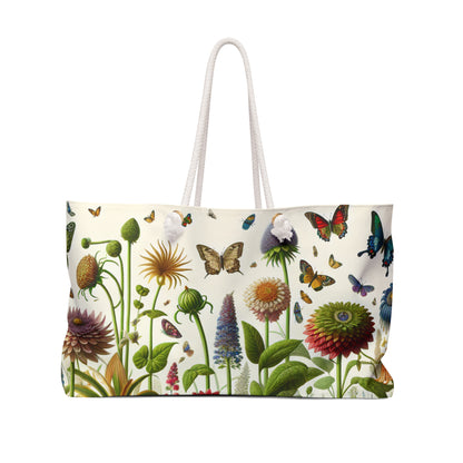 "Enchanted Garden: A Whimsical Scene" - The Alien Weekender Bag