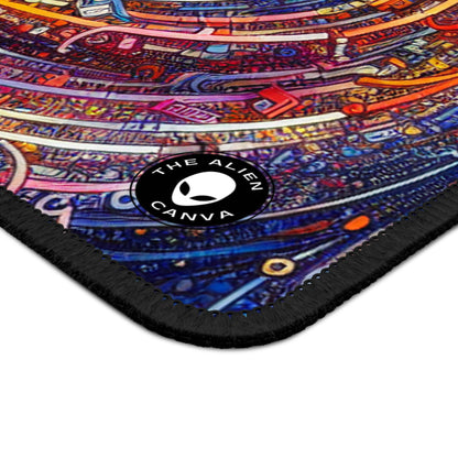 'Cyber ​​Journeys' - Tapis de souris Alien Gaming Art numérique