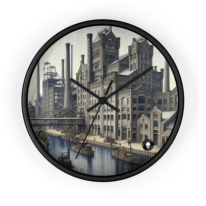 "Urban Precision: Modern Cityscape in the Style of Precisionism" - The Alien Wall Clock Precisionism