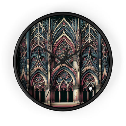 "Solace in Shadows: A Gothic Masterpiece of Eternal Darkness and Melancholic Beauty" - The Alien Wall Clock Gothic Art