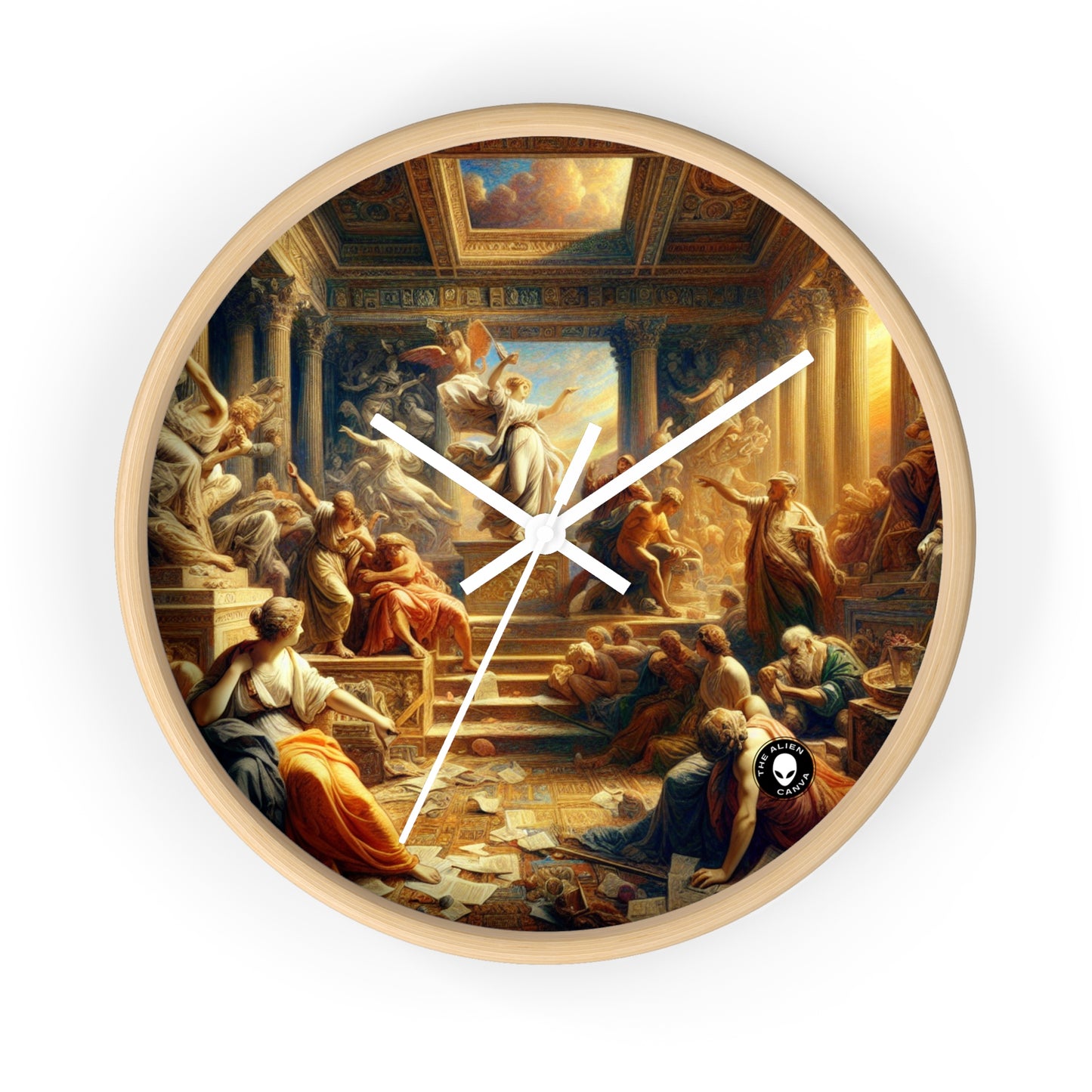 "Modern Renaissance: Leaders of Today" - The Alien Wall Clock Neoclassicism