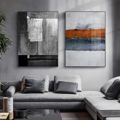 Póster Imagen moderna del arte de pared gris abstracto escandinavo