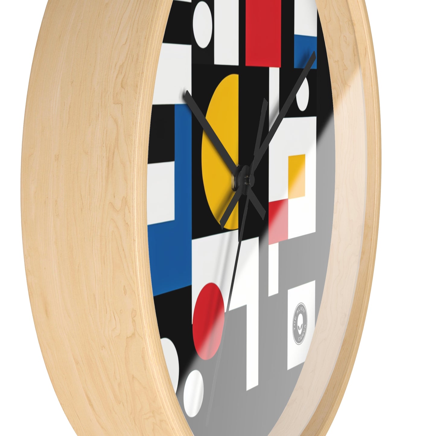 "Suprematic Harmony: Exploring Geometric Composition with Bold Colors" - The Alien Wall Clock Suprematism