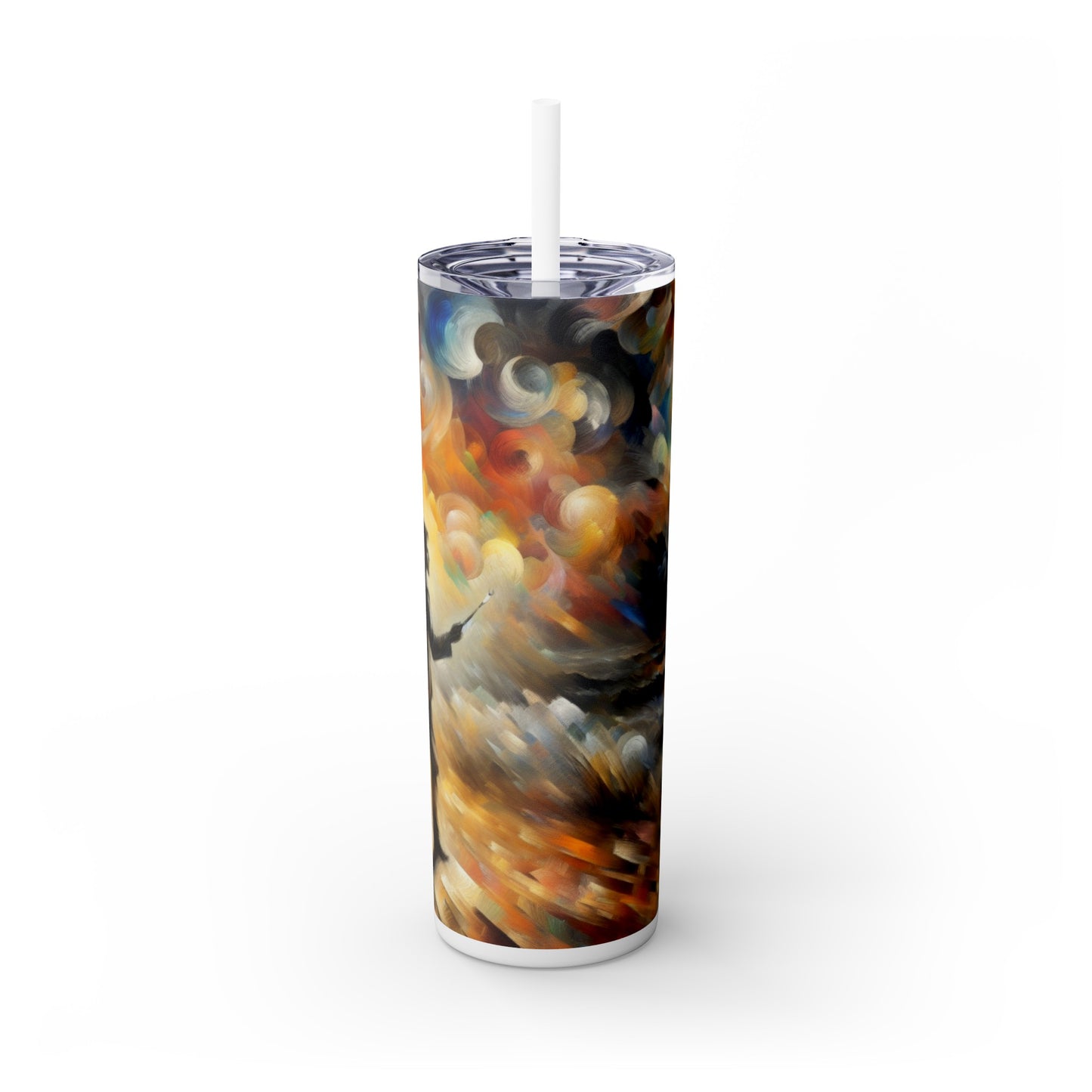 "Métamorphose dans la forêt enchantée" - The Alien Maars® Skinny Tumbler avec paille 20oz Symbolisme