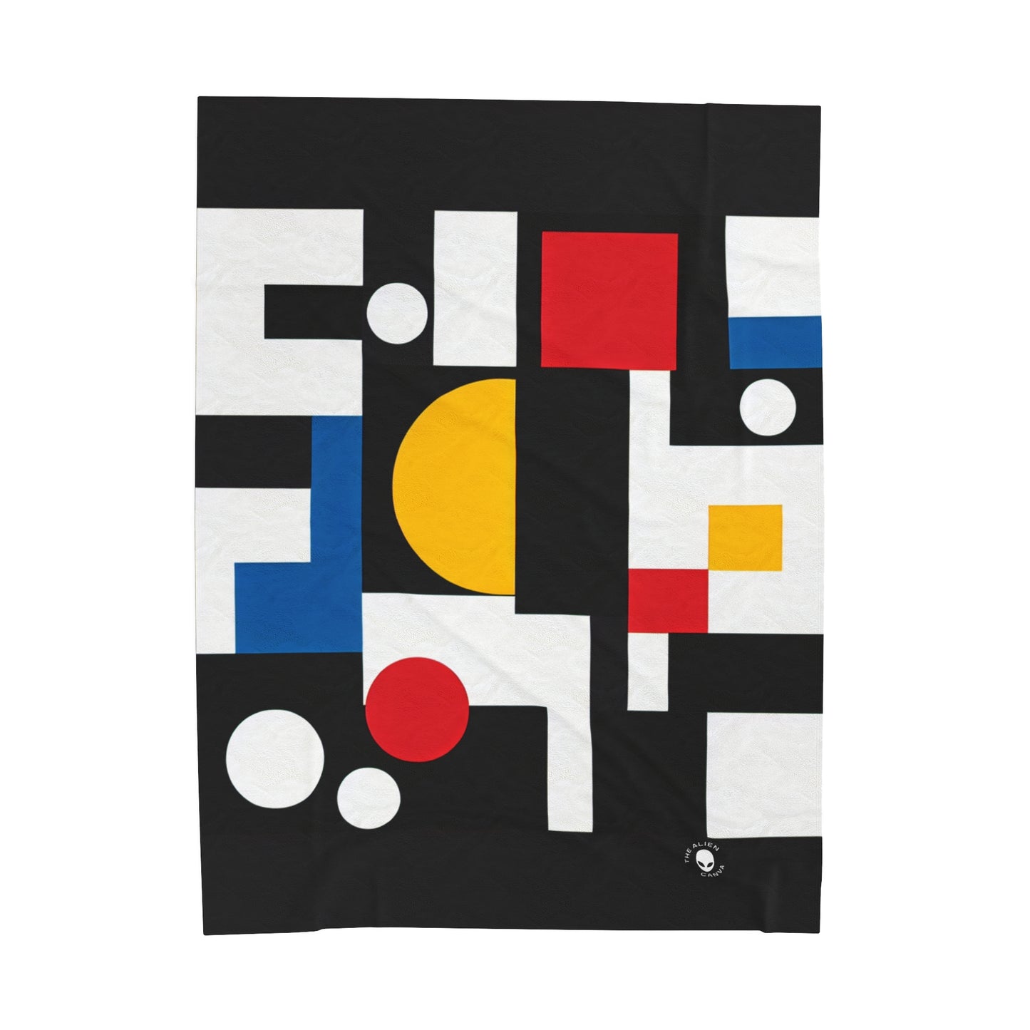 "Suprematic Harmony: Exploring Geometric Composition with Bold Colors" - The Alien Velveteen Plush Blanket Suprematism