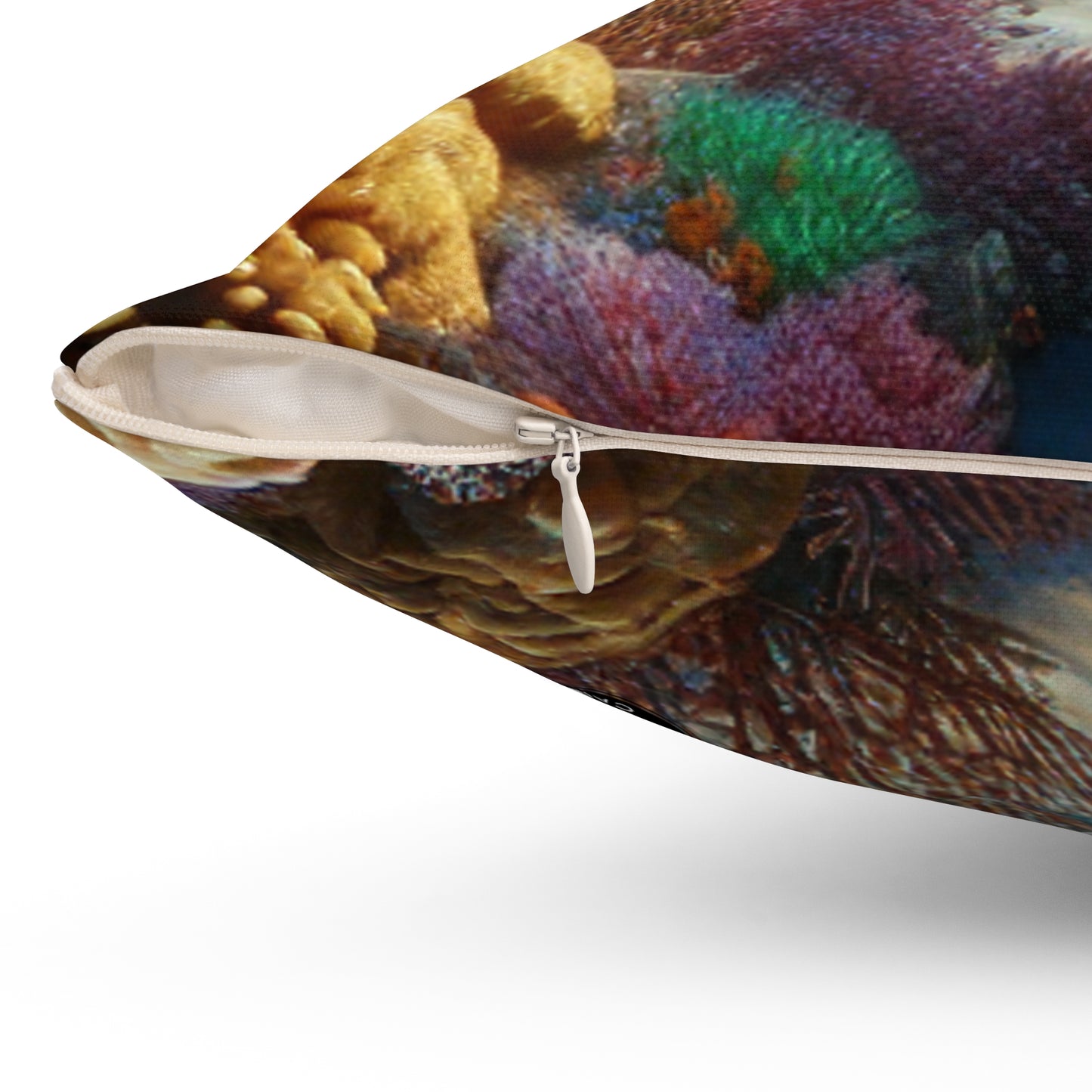 "Jeweled Depths: Discover the Hidden Treasure"- The Alien Spun Polyester Square Pillow