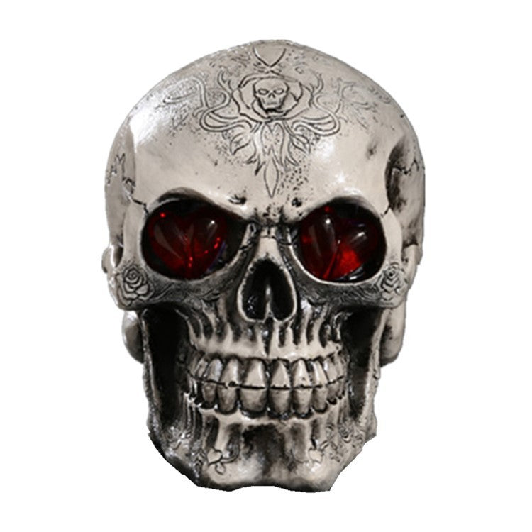 Resin skull led skull decoration for Halloween