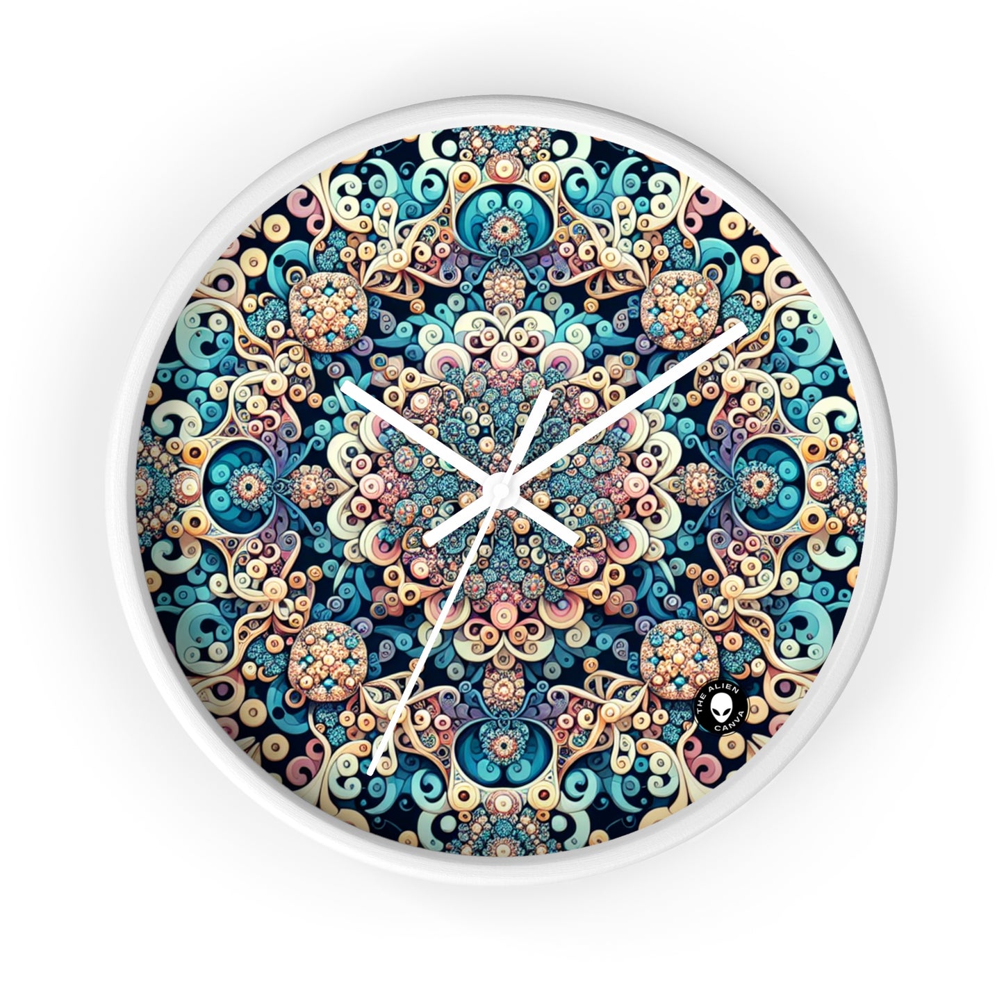 "Flight of Geometry: Algorithmic Art Inspired by Avian Movement" - The Alien Wall Clock Algorithmic Art