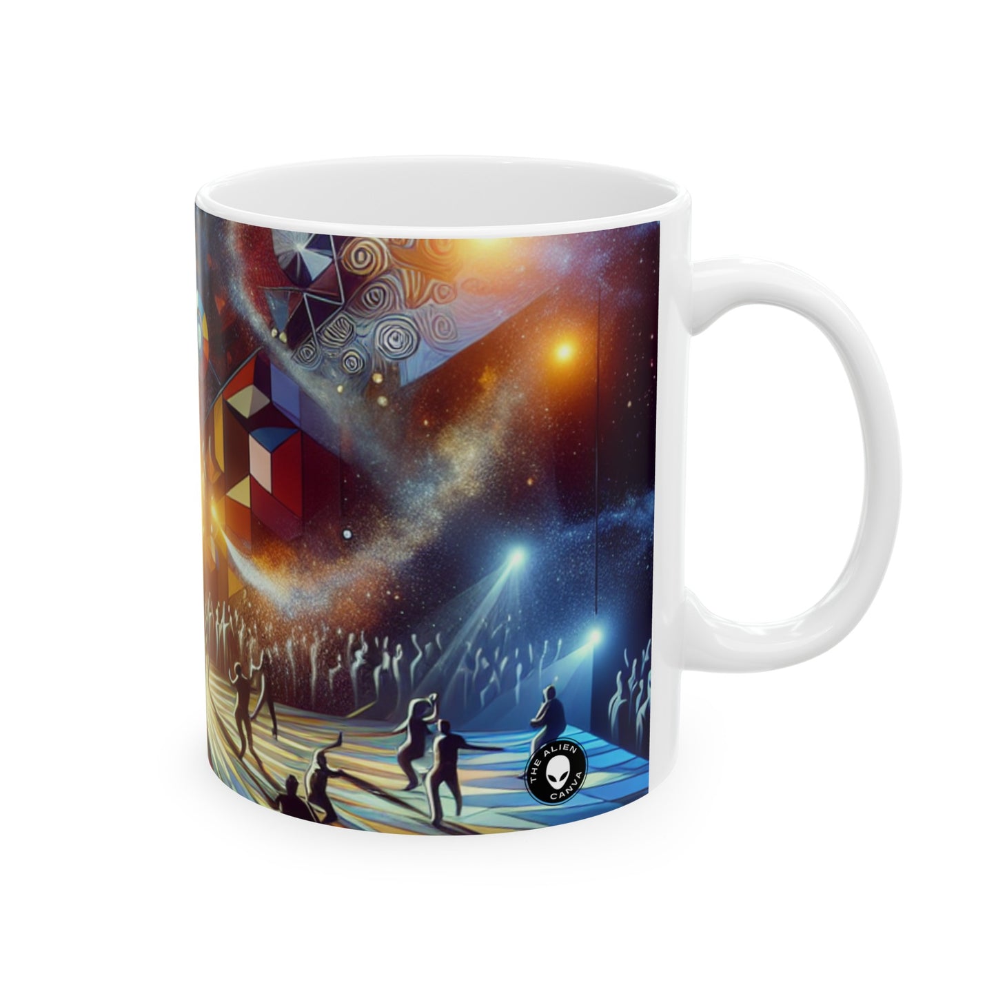 "Flight of the Artist: A Synchronized Dance with Nature" - The Alien Ceramic Mug 11oz Performance Art