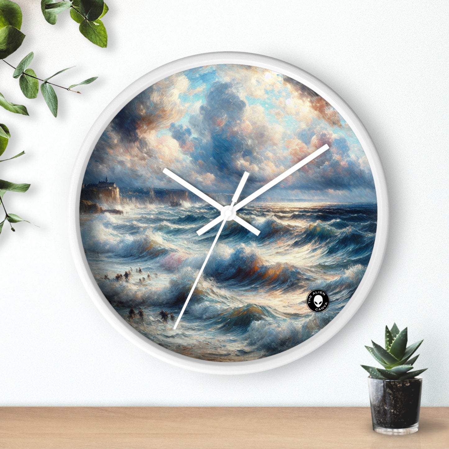 "Storm-Tossed Seas" - L'impressionnisme de l'horloge murale extraterrestre