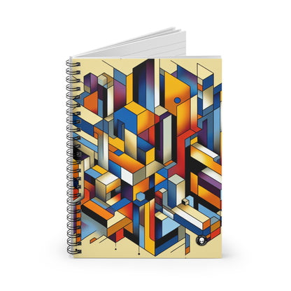 "Metropolis Pulse" - El cuaderno de espiral alienígena (línea reglada) Cubofuturismo