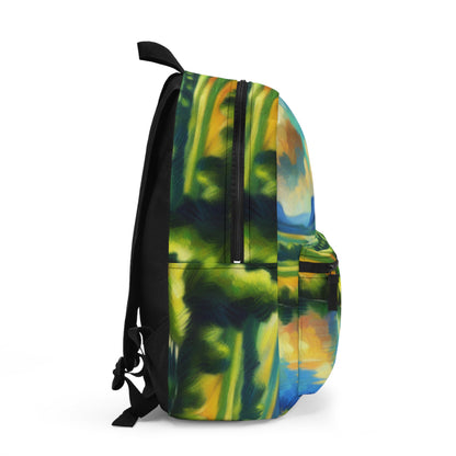 "Serenity at Sunset: An Impressionistic Meadow" - The Alien Backpack Impressionism