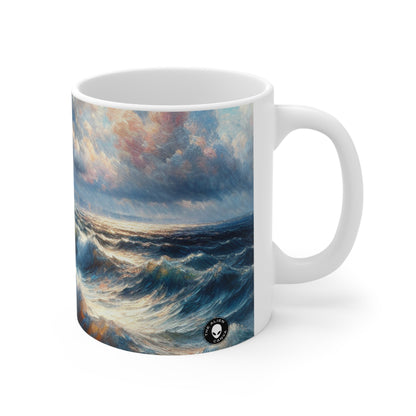 "Storm-Tossed Seas" - The Alien Ceramic Mug 11oz Impressionism