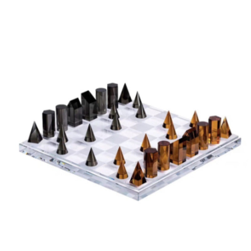 European-style Crystal Chessboard  Desktop Entrance Ornament Decoration