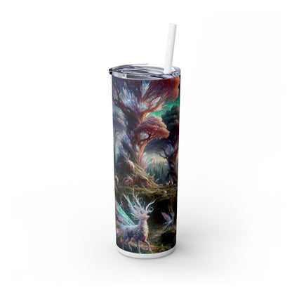 « Forêt de cristal : un royaume magique » - Verre fin Alien Maars® avec paille 20 oz