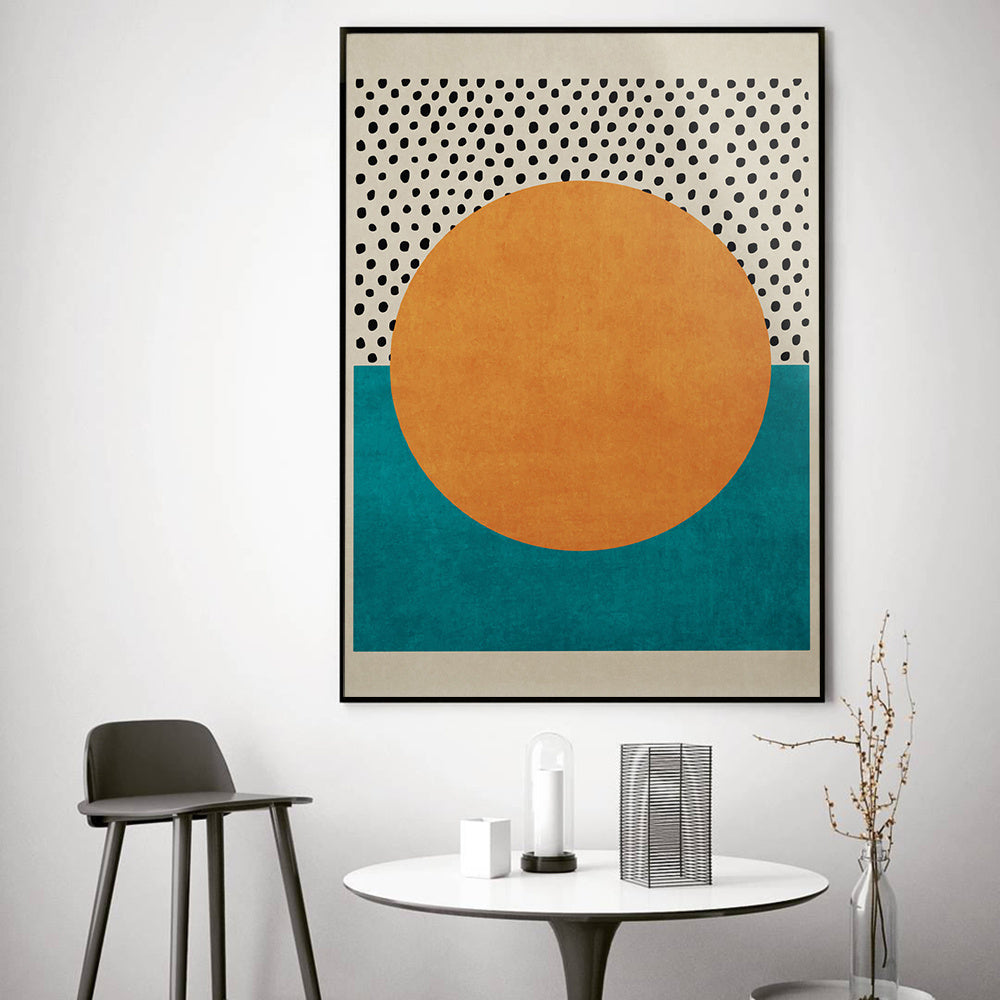 Póster retro con textura del cielo, pintura abstracta, decoración del hogar