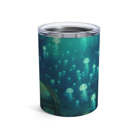 "Méduses lumineuses dans les profondeurs" - The Alien Tumbler 10oz