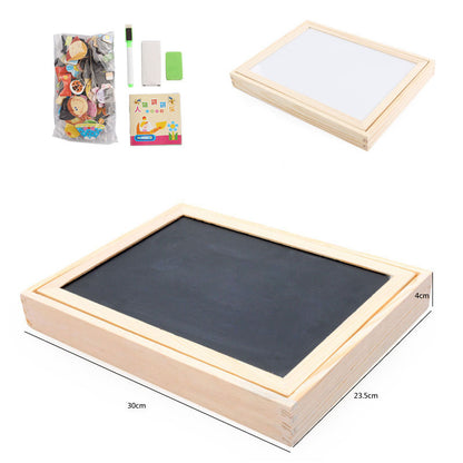 Puzzle magnétique multifonctionnel pour enfants, planche à dessin, jouets éducatifs, apprentissage des Puzzles en bois, jouets pour enfants, cadeau